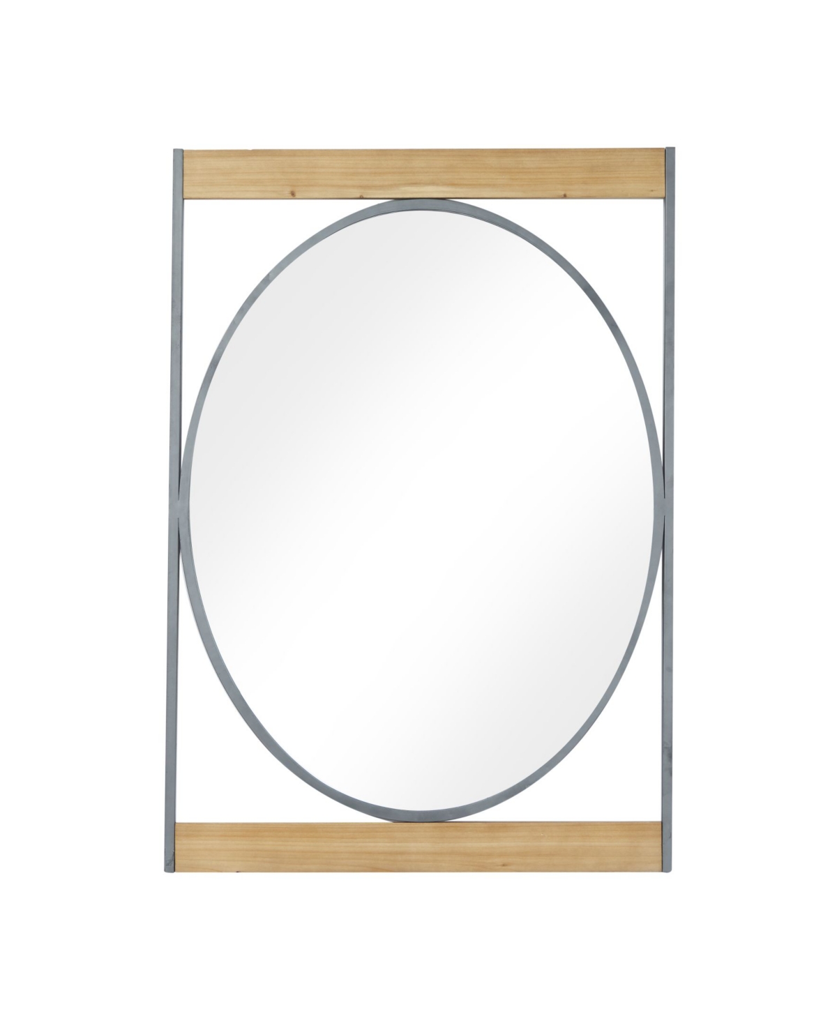 Industrial Wall Mirror, 40" x 28" - Brown