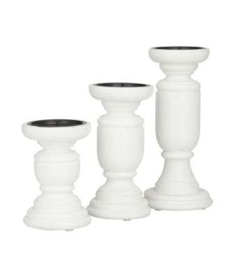 Mango Wood French Country Candle Holder, Set of 3