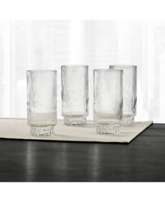 Hotel Collection Fluted Highball Glasses, Set of 4, Created for Macys