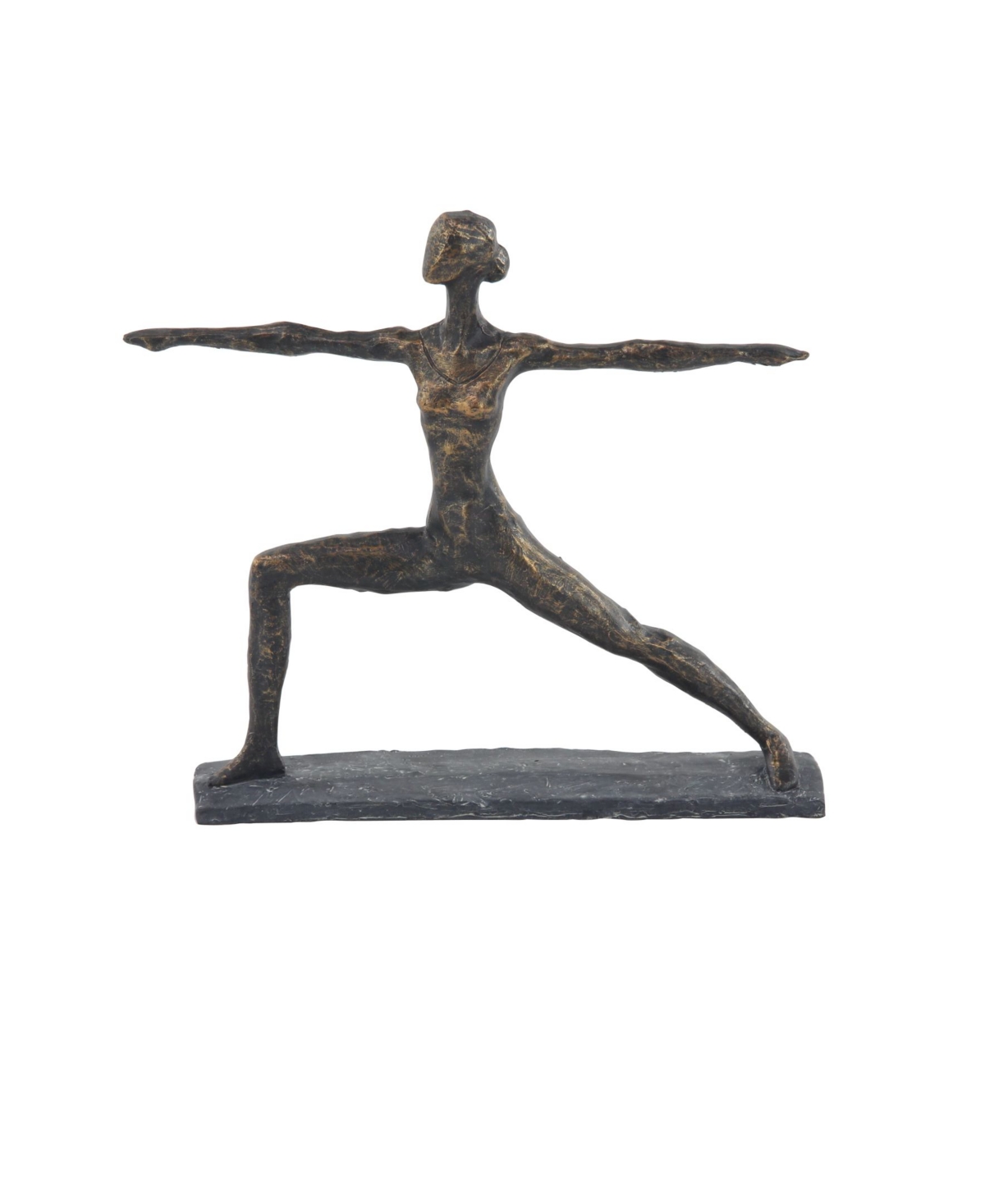 Rosemary Lane Modern Yoga Sculpture, 12" X 14" In Gold-tone