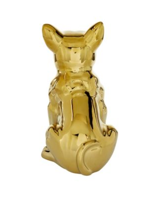 by Cosmopolitan Ceramic Glam Dog Sculpture, 12" x 6"