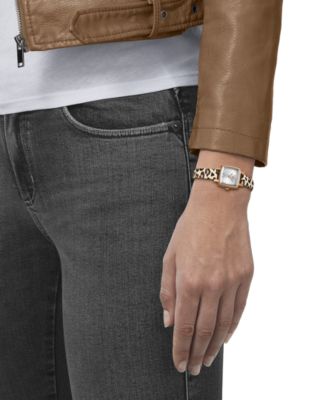 Women's Lovely Diamond 1/20 ct t.w. PVD Printed Strap Watch 20mm