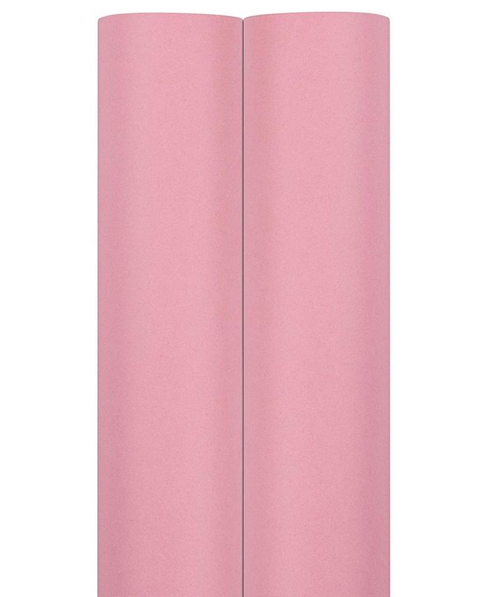 JAM Paper Gift Wrap Matte Wrapping Paper 25 Sq. Ft Matte Light Baby Pink 