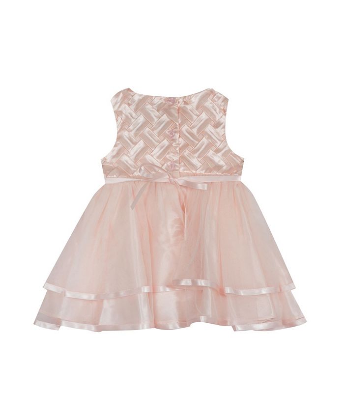 Rare Editions Baby Girls Basket Weave Social Dress with Two Tiered ...