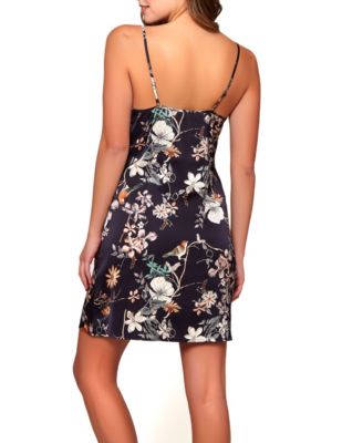 Women's Ger Lux Floral Satin and Lace Lingerie Chemise