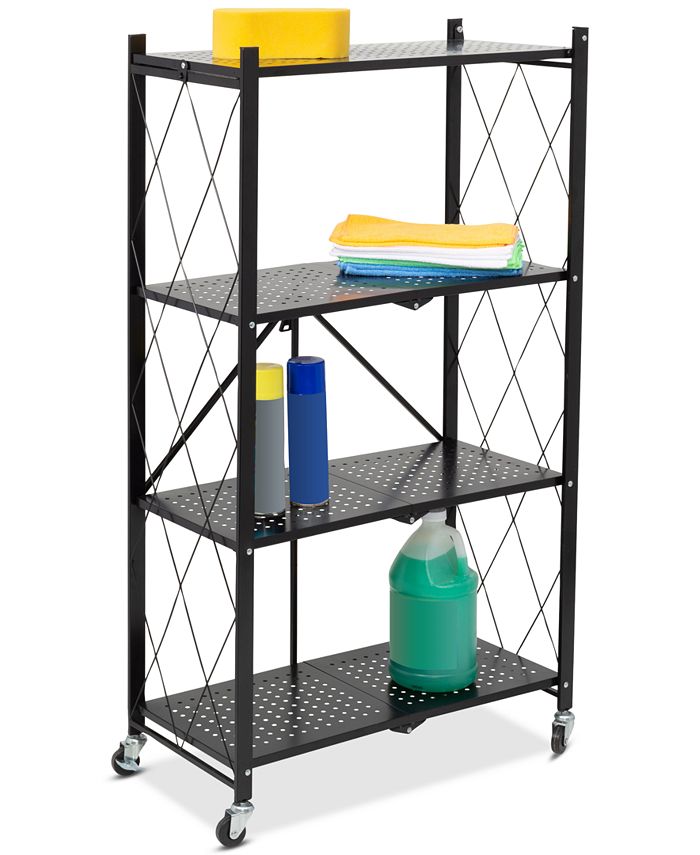 Honey Can Do Collapsible 4Tier Wheeled Metal Shelf Macy's
