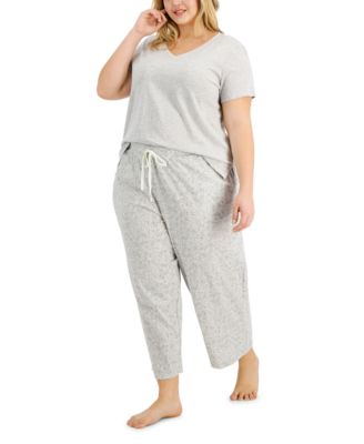 Charter Club Plus Size Pajama T Shirt Printed Pajama Pants Created For Macys