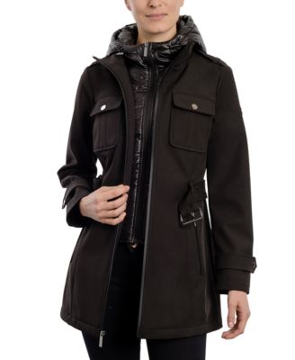 michael kors hooded rain coat