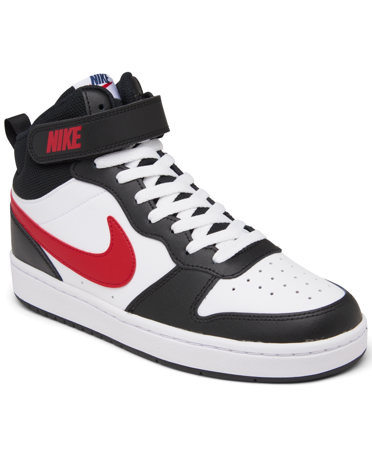 Nike Big Boys Court Borough Mid 2 Stay-put Casual Sneakers From Finish ...