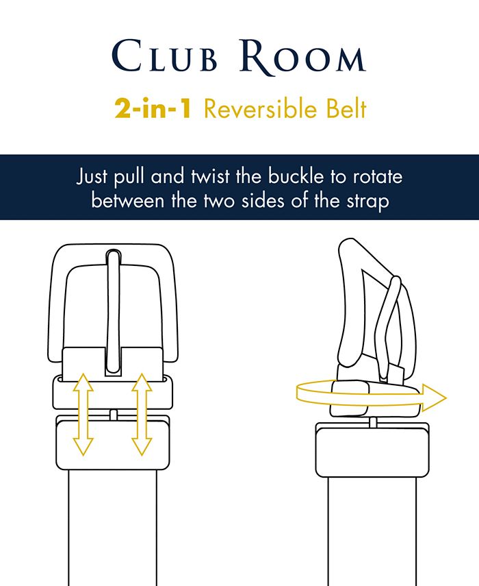 Club Room - Men's Reversible Belt