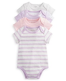 Baby Girls 4-Pk. Bodysuits, Created for Macy's 
