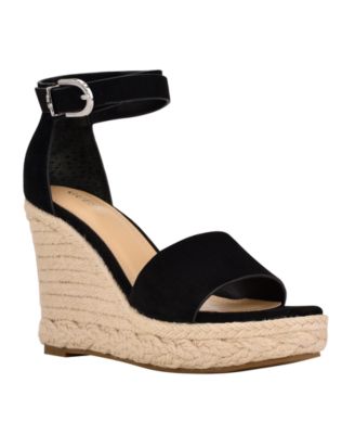 guess black wedges shoes