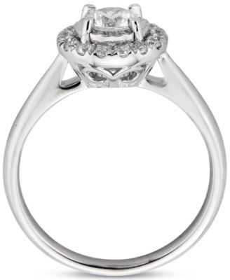 Diamond Round Halo Engagement Ring (3/4 ct. t.w.) in 14k White Gold