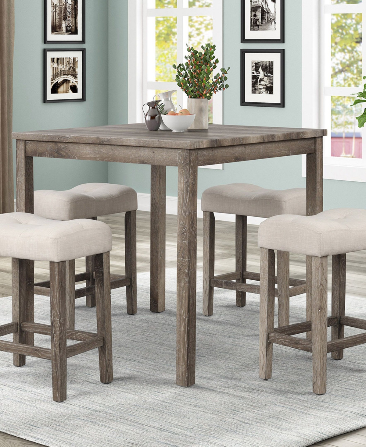 Vitaliya Square Counter Height Table,
