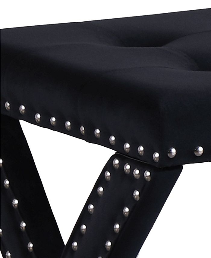 Best Master Furniture Upholstered Square Accent Bench Macy's