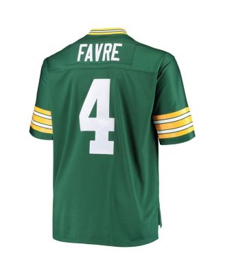 Men's Brett Favre Green Green Bay Packers Big and Tall 1996 Retired Player Replica Jersey