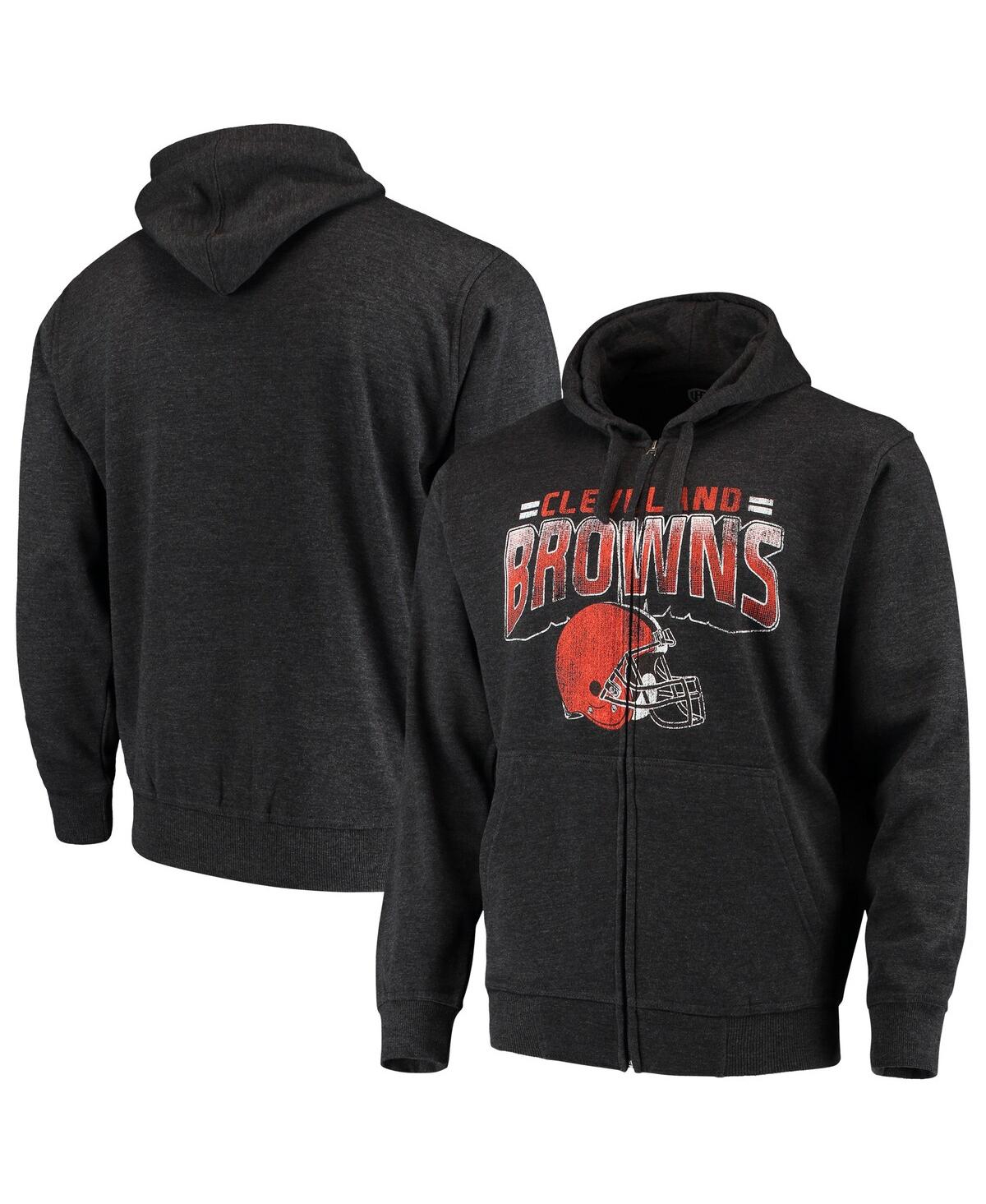 G-iii Sports By Carl Banks Men's Charcoal Cleveland Browns Perfect Season Full-zip Hoodie