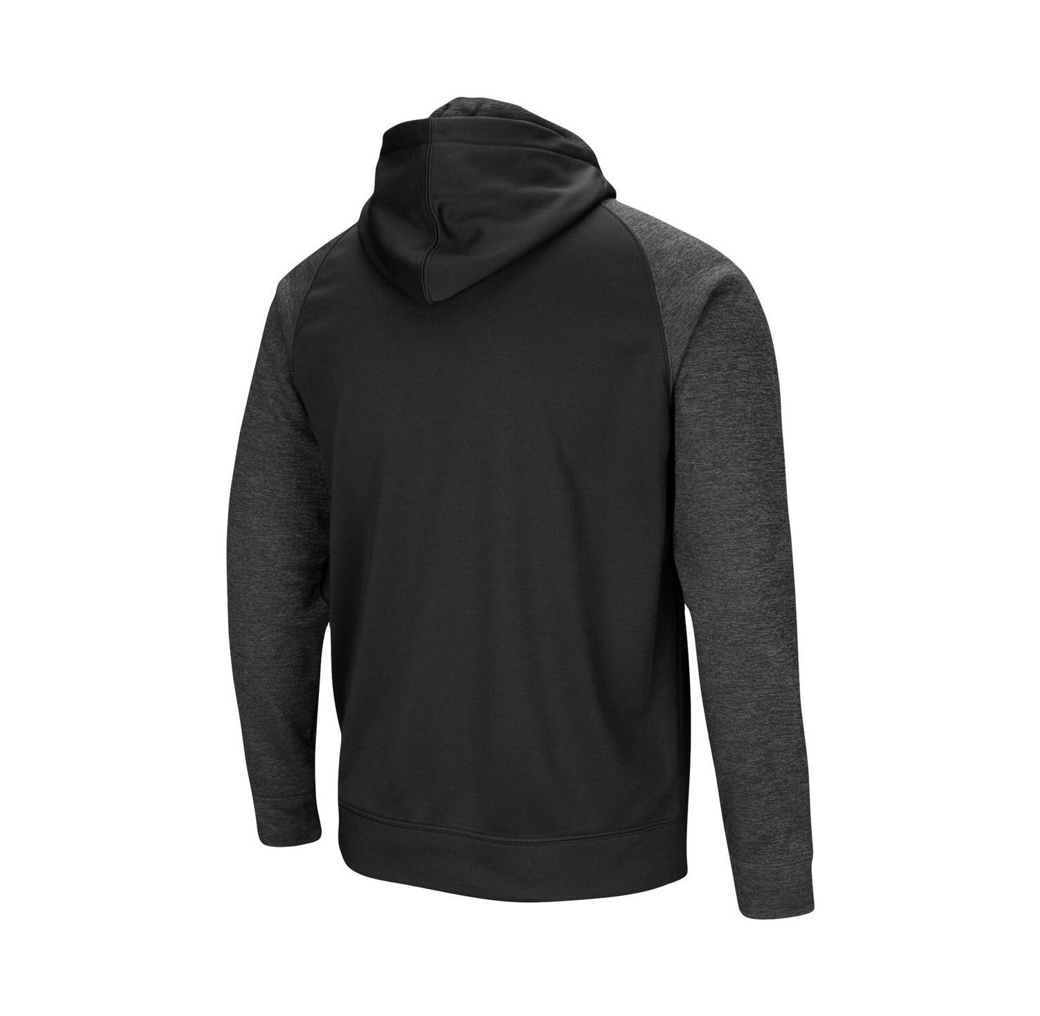Men's Black Tennessee Volunteers Big and Tall Blackout Raglan Full-Zip Hoodie