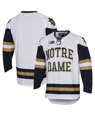 Men s White Notre Dame Fighting Irish UA Replica Hockey Jersey Macy s