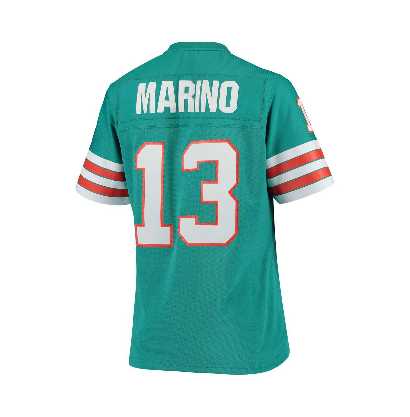 Женский топ Mitchell & Ness Dan Marino Aqua Miami Dolphins 1984 Legacy Replica Jersey — фото 2