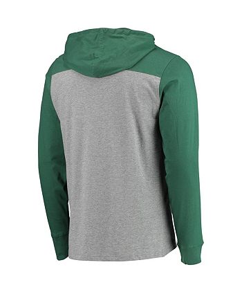 Lids Green Bay Packers '47 Franklin Wooster Throwback Long Sleeve Hoodie T- Shirt - Heathered Gray