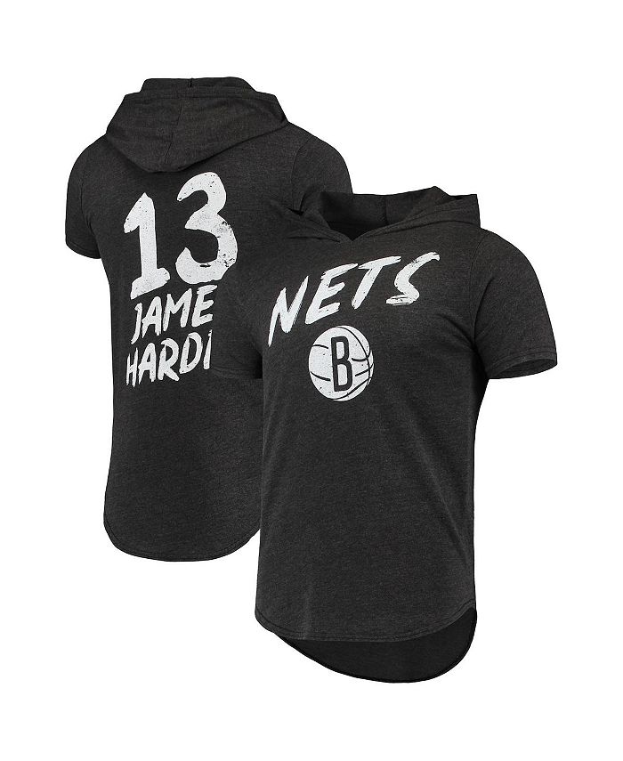 Fanatics Men's James Harden Black Brooklyn Nets Nba TriBlend Hoodie T