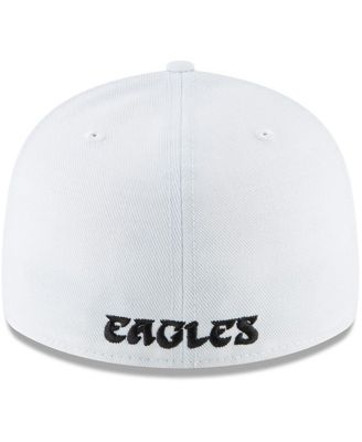 Men's White Philadelphia Eagles Throwback Logo Omaha Low Profile 59FIFTY Fitted Hat