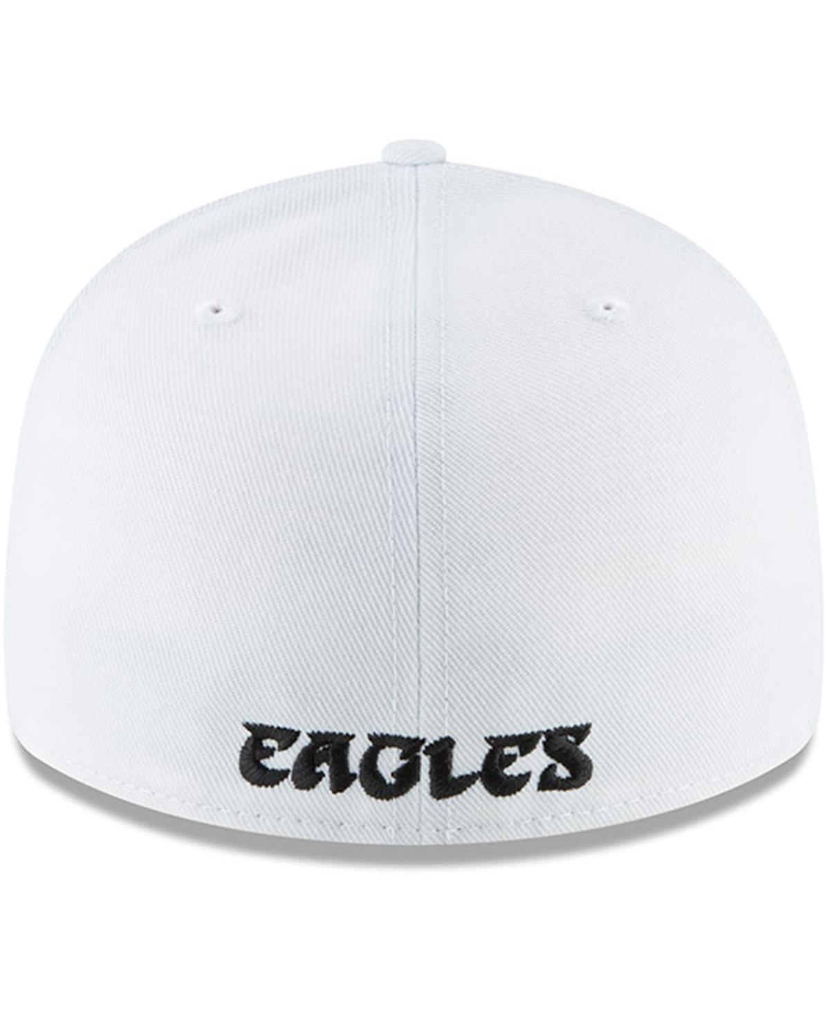 Men's White Philadelphia Eagles Throwback Logo Omaha Low Profile 59FIFTY Fitted Hat