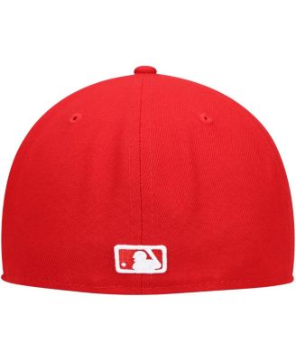 Men's Red Milwaukee Brewers Logo White 59FIFTY Fitted Hat