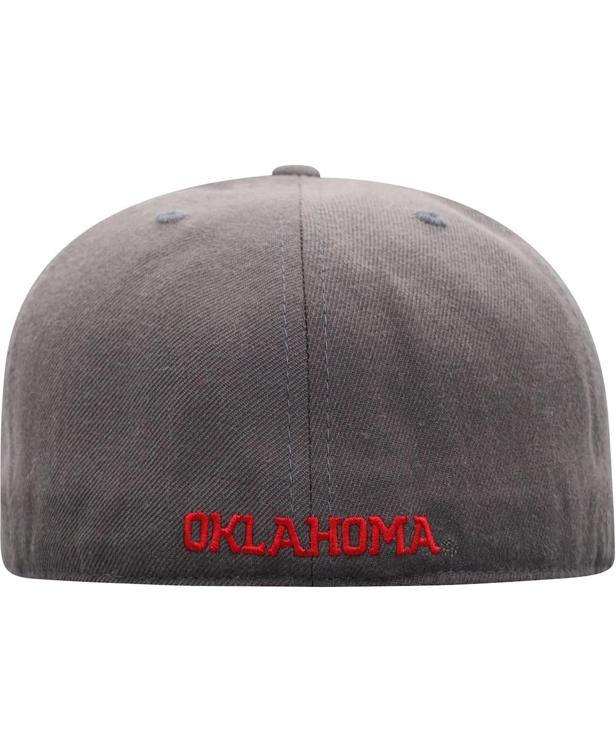 Men'sOklahoma Sooners Team Color Fitted Hat - Charcoal