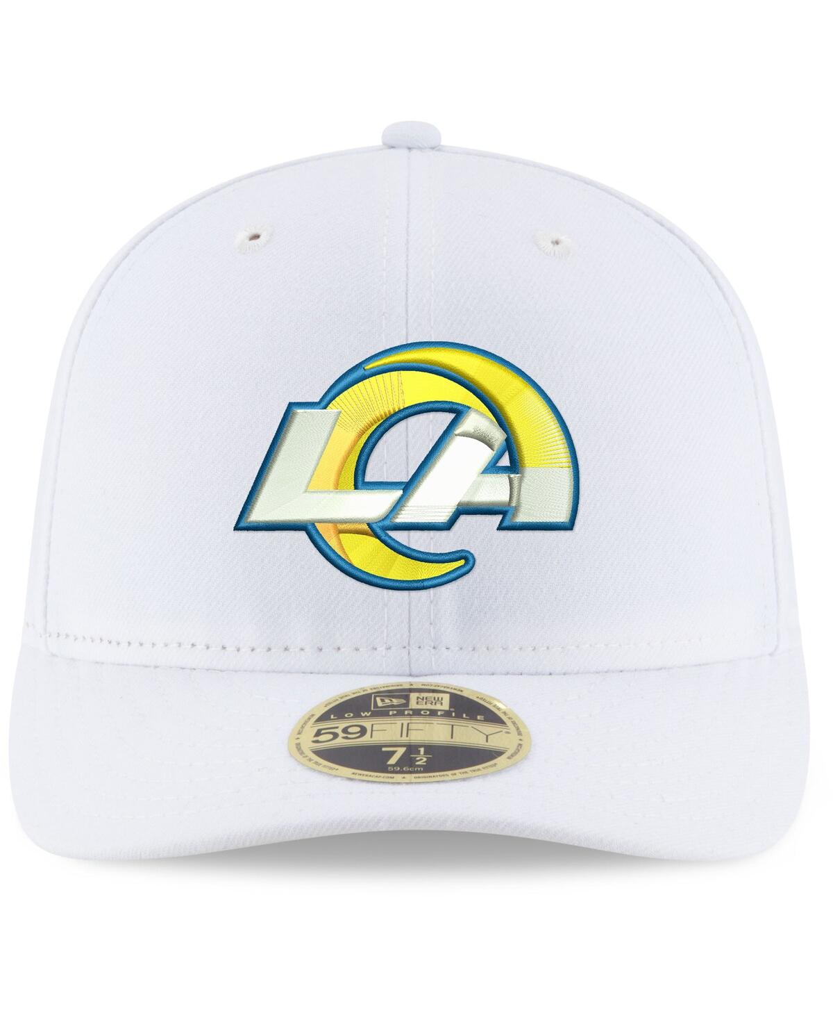 Men'sLos Angeles Rams Team Logo Omaha Low Profile 59FIFTY Fitted Hat - White