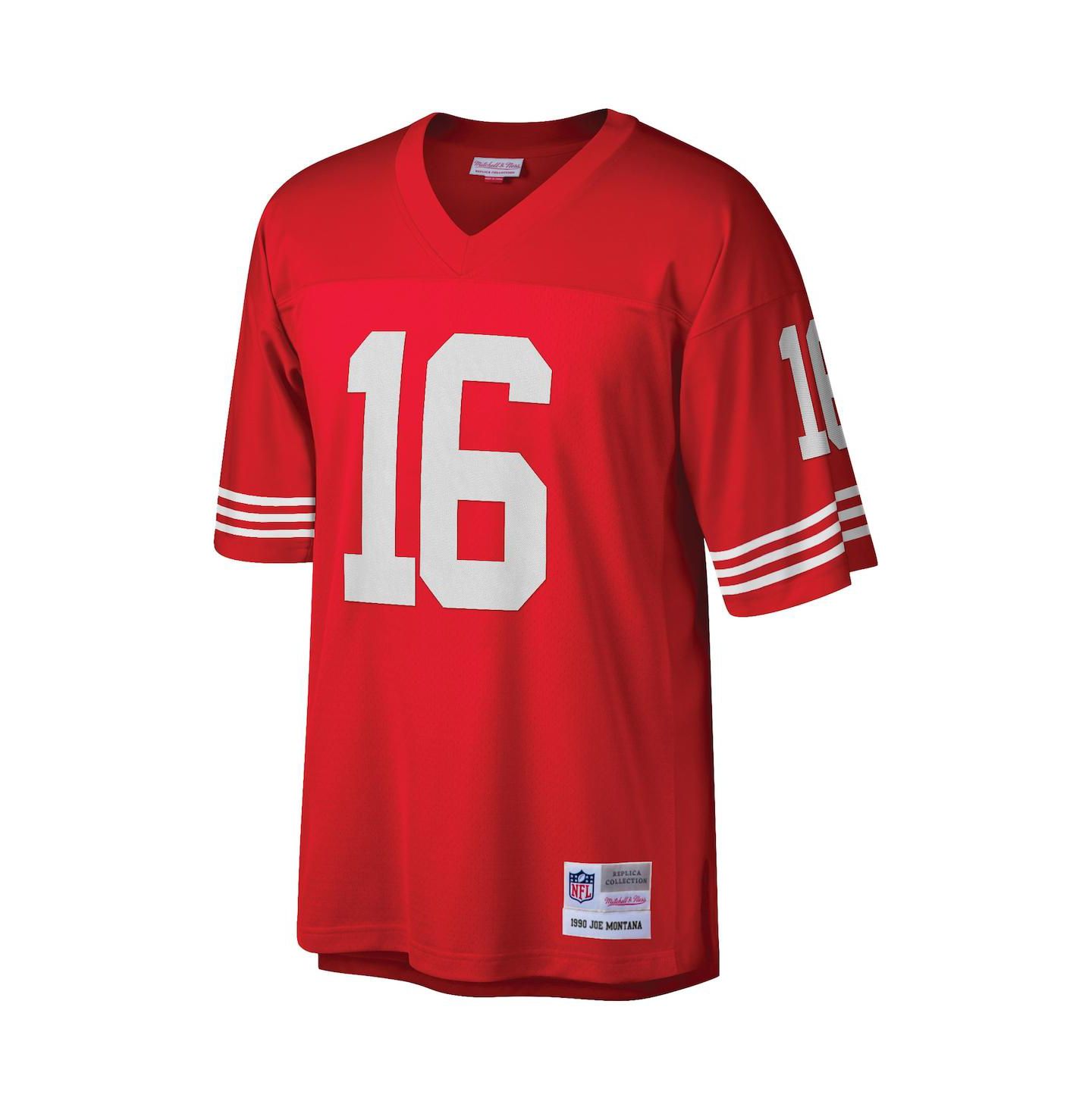 Мужское джерси Mitchell & Ness Joe Montana San Francisco 49ers 1990, большие размеры — фото 3