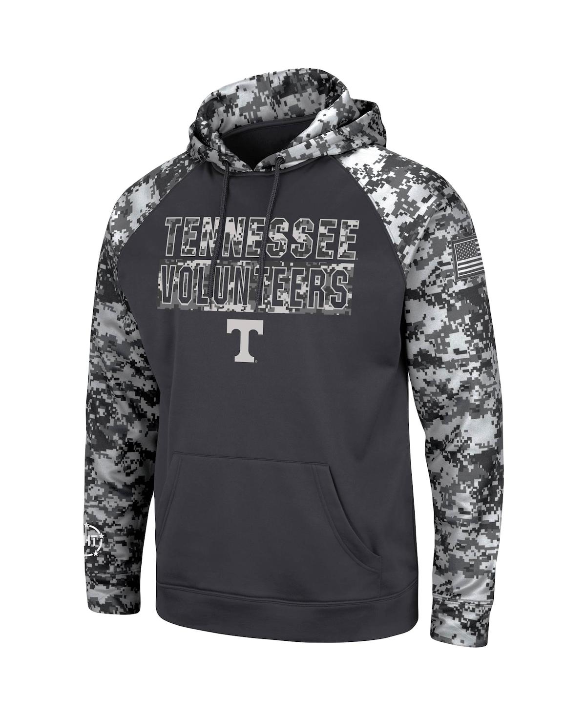 Men'sTennessee Volunteers Oht Military-Inspired Appreciation Digital Camo Pullover Hoodie - Charcoal