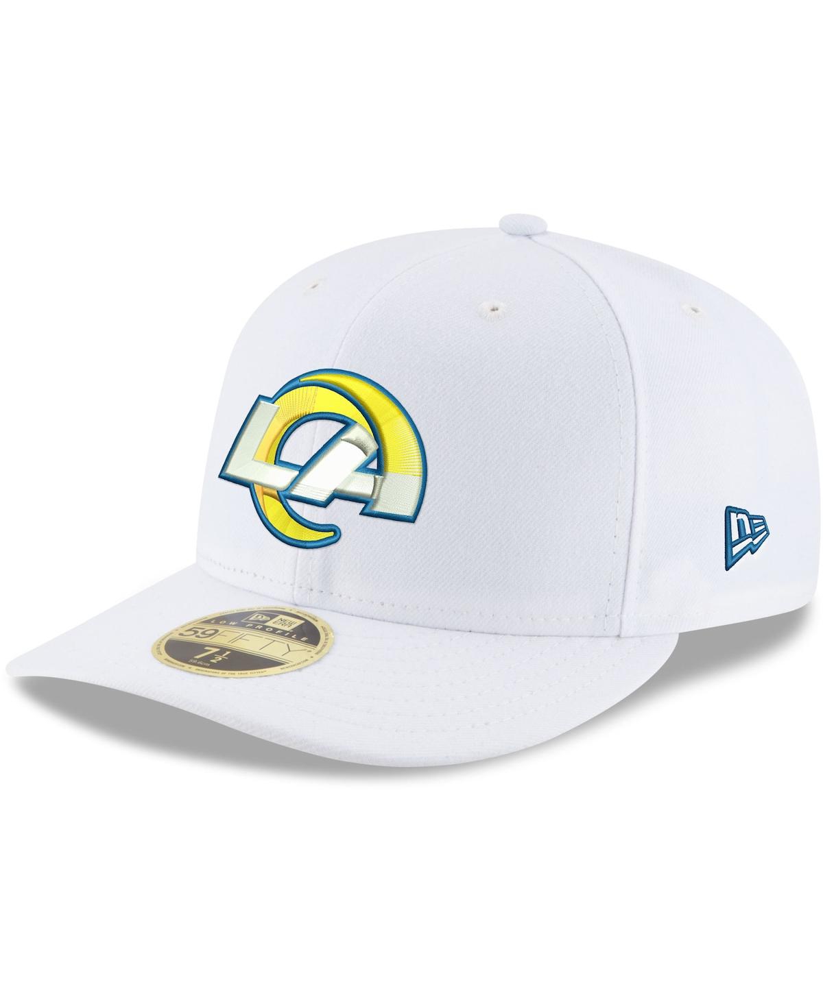 Men'sLos Angeles Rams Team Logo Omaha Low Profile 59FIFTY Fitted Hat - White