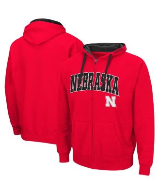Men's Scarlet Nebraska Huskers Big and Tall Full-Zip Hoodie