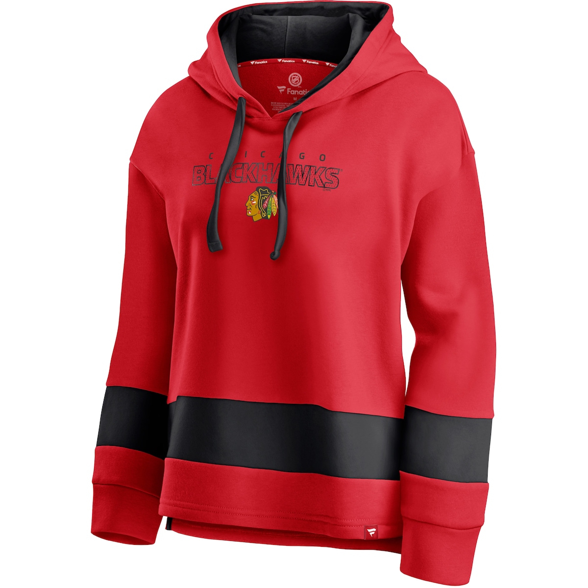 Fanatics Women's Chicago Blackhawks Colors Of Pride Colorblock Pullover Hoodie In Red
