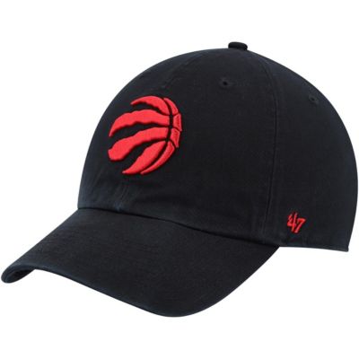 '47 Brand - Men's Black Toronto Raptors Alternate Logo Team Clean Up Adjustable Hat