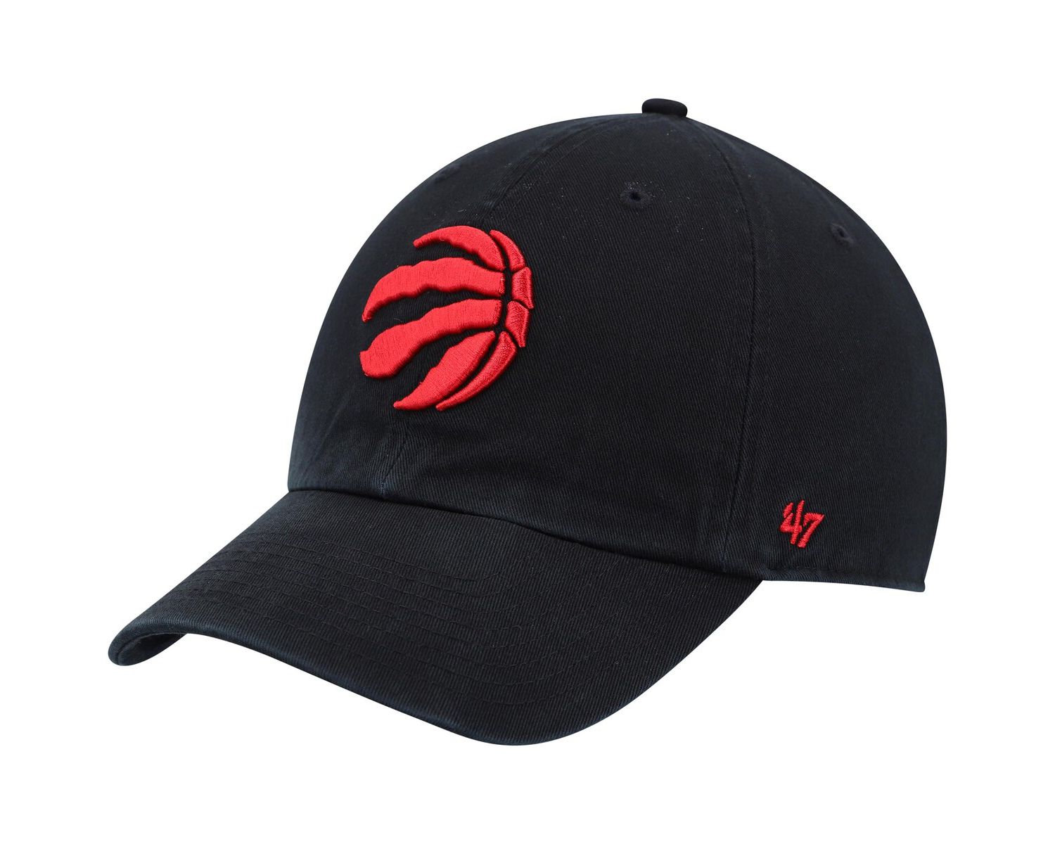 '47 Men's Black Toronto Raptors Alternate Logo Team Clean Up Adjustable Hat