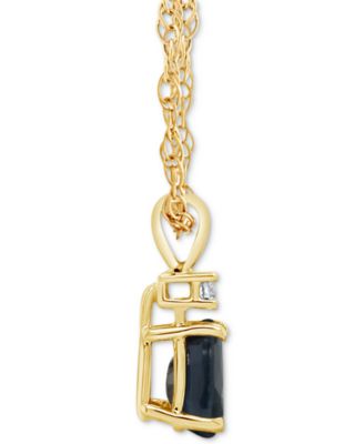 Sapphire (1/2 ct. t.w.) & Diamond Accent 18" Pendant Necklace in 14k Gold (Also in Ruby & Emerald)