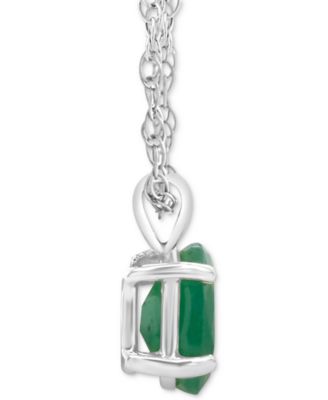 Sapphire Solitaire 18" Pendant Necklace (1 ct. t.w.) in 14k White Gold (Also in Ruby)