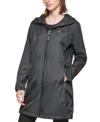 calvin klein hooded anorak raincoat