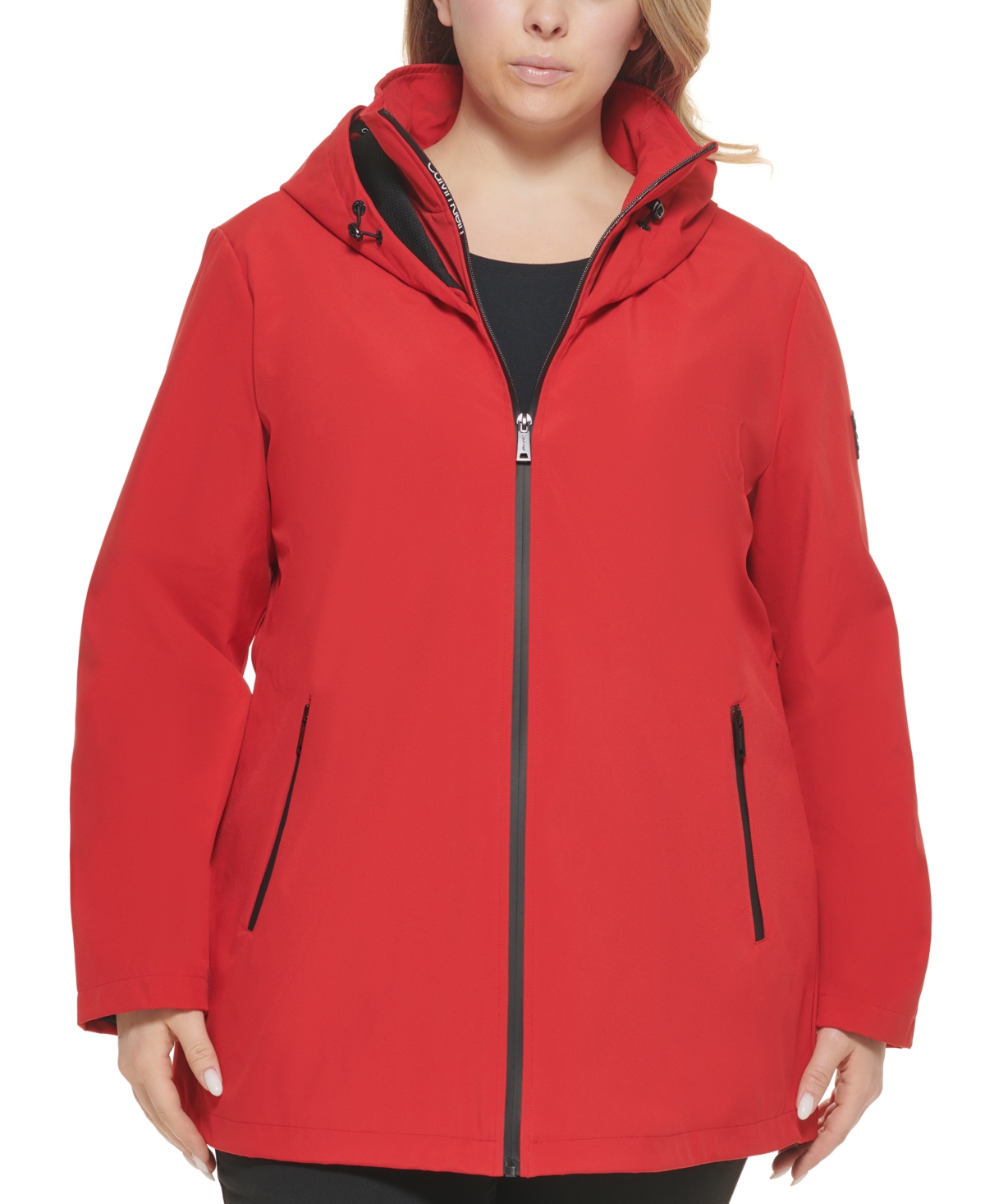 Calvin klein hooded softshell raincoat clearance