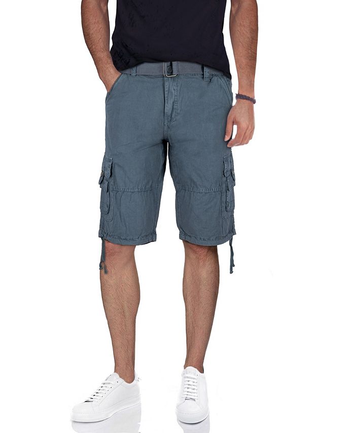 X-Ray Men's Belted Twill Piping Cargo Shorts - Macy's