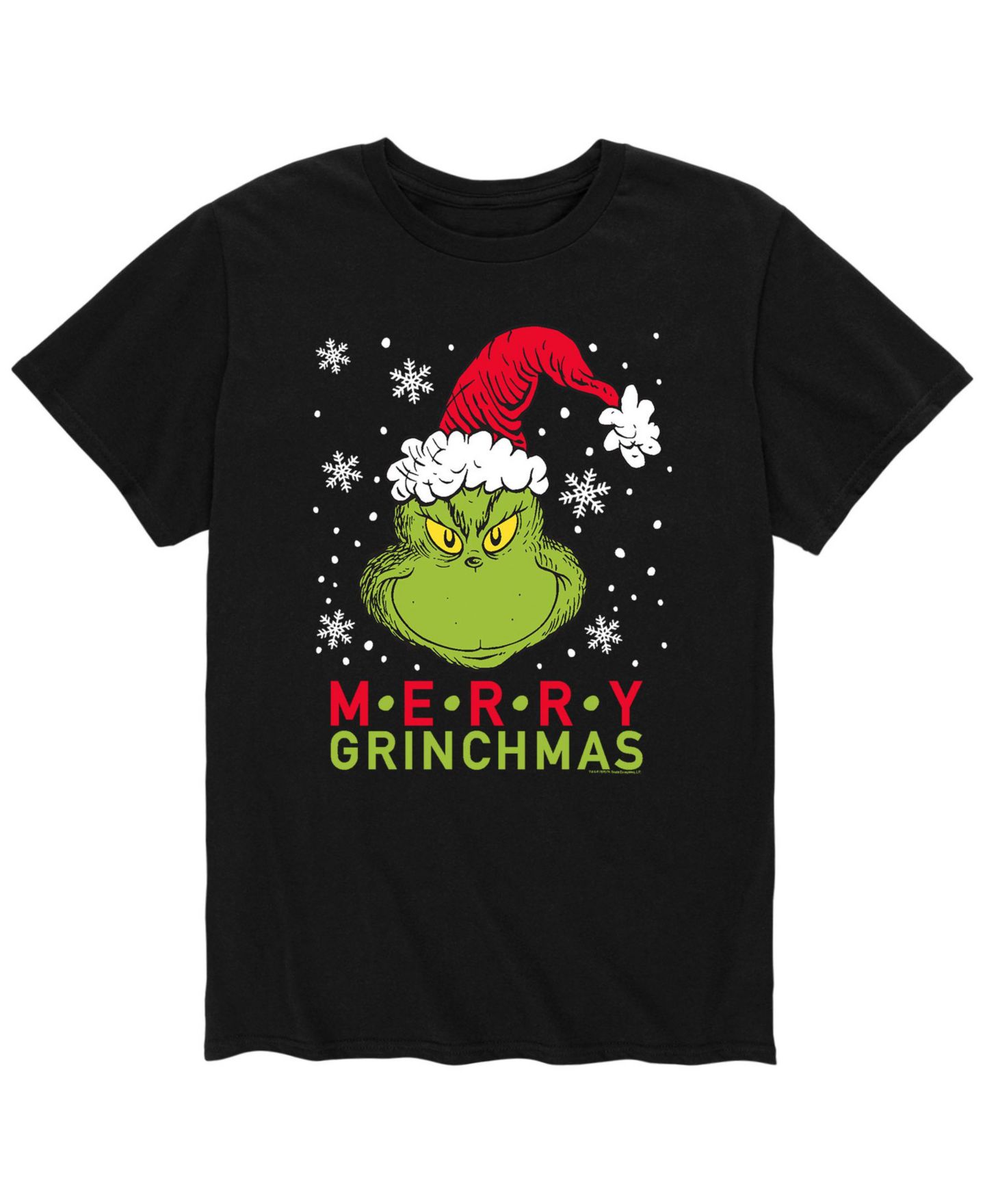Мужская футболка AIRWAVES Dr. Seuss The Grinch Merry Grinchmas, цвет: Чёрный — фото 1