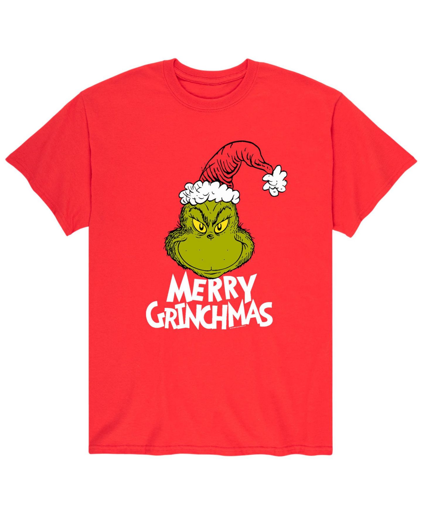 Мужская футболка AIRWAVES Dr. Seuss The Grinch Merry Grinchmas, цвет: Красный — фото 1