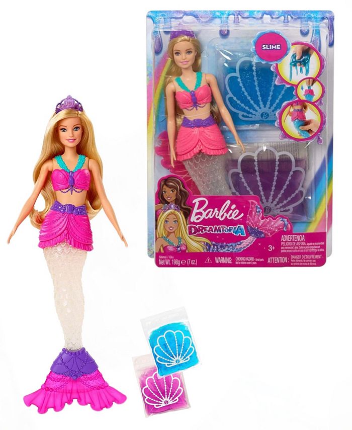 Barbie Dreamtopia Slime Mermaid Doll with 2 Slime