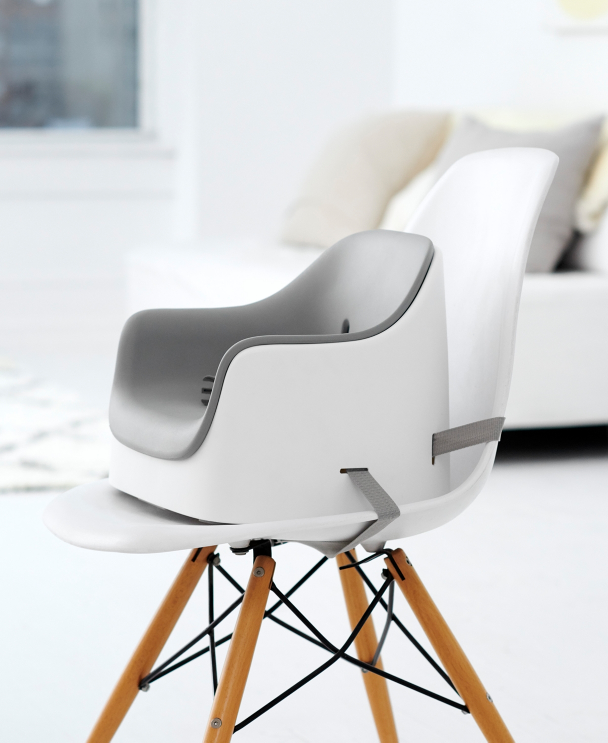 Shop Oxo Tot Nest Booster Seat With Removable Cushion In Grey