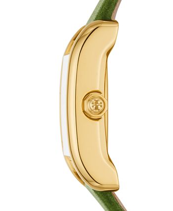 Tory Burch Women's The Eleanor Green Leather Strap Watch 24mm & Reviews -  All Watches - Jewelry & Watches - Macy's