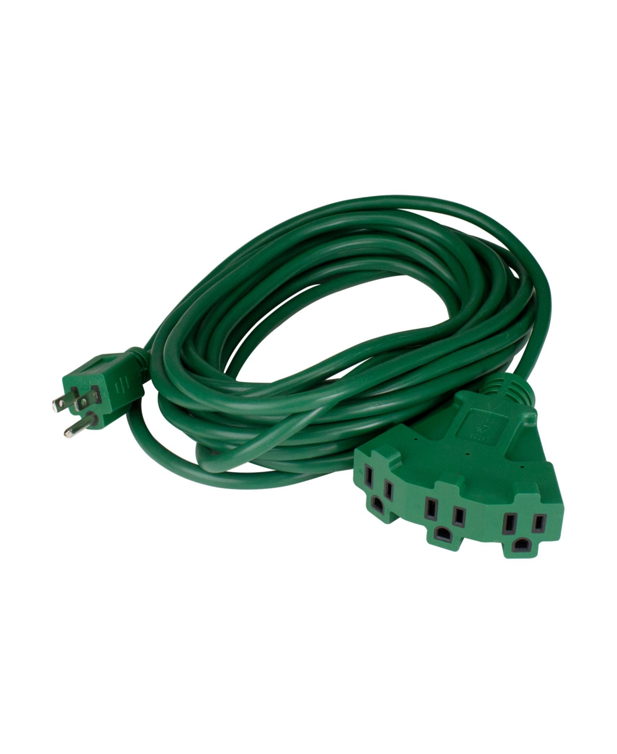 Northlight 25' 3-prong Outdoor Extension Power Cord With Fan Style Connector In Multi-colored