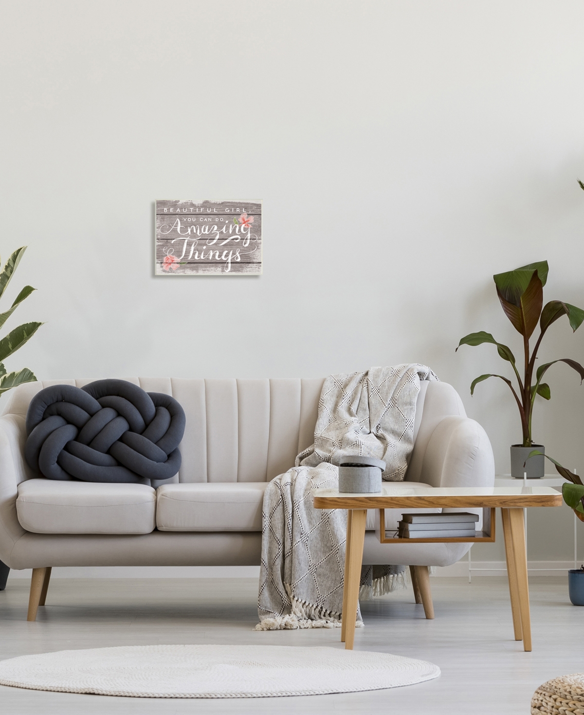 Stupell Industries Beautiful Girl Inspirational Kids Flower Word Design Wall Plaque Art, 10